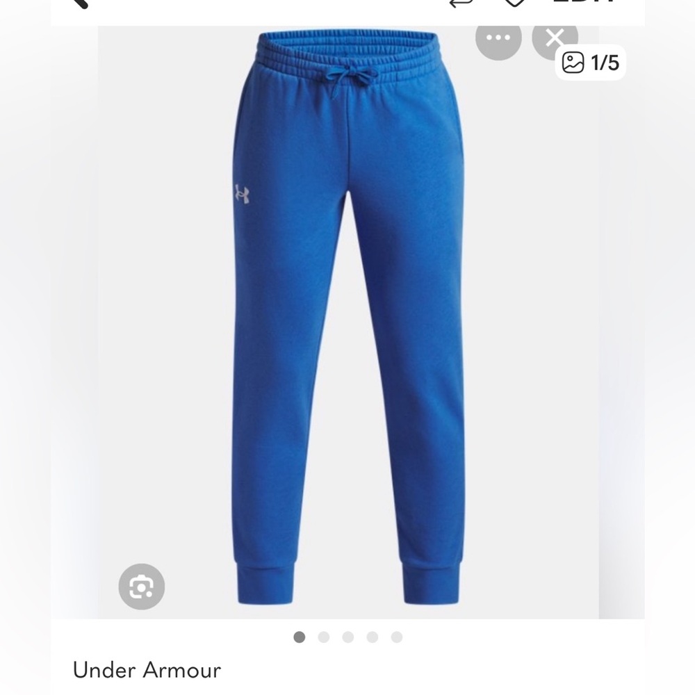 Women’s size large 16 waist Under Armour Vibrant Blue Joggers